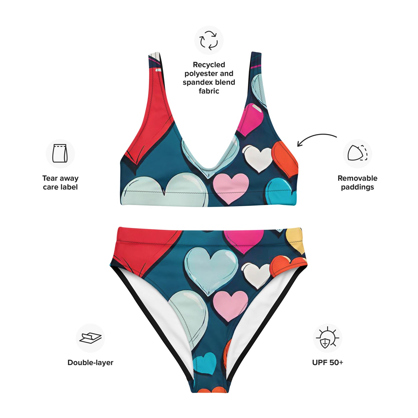 Bikini reciclado de cintura alta