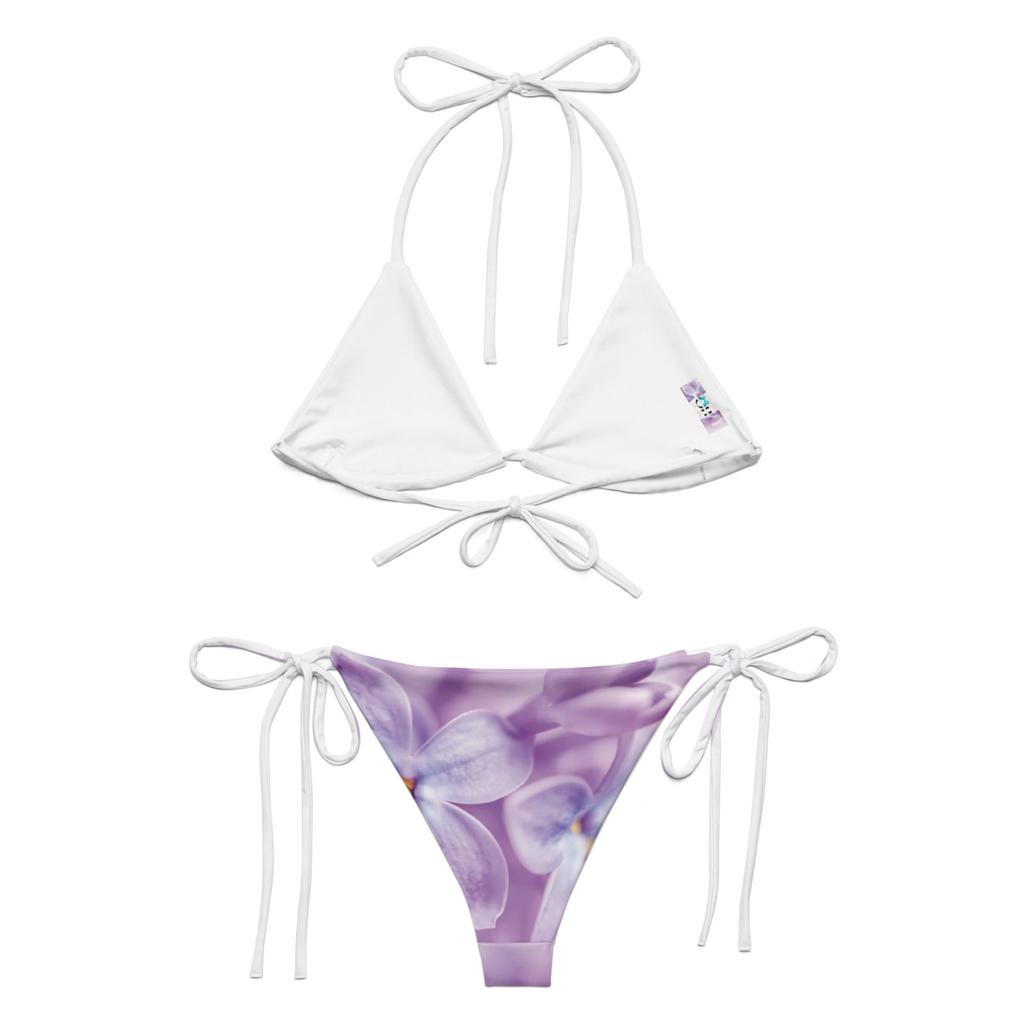 Bikini de hilo reciclado con estampado integral