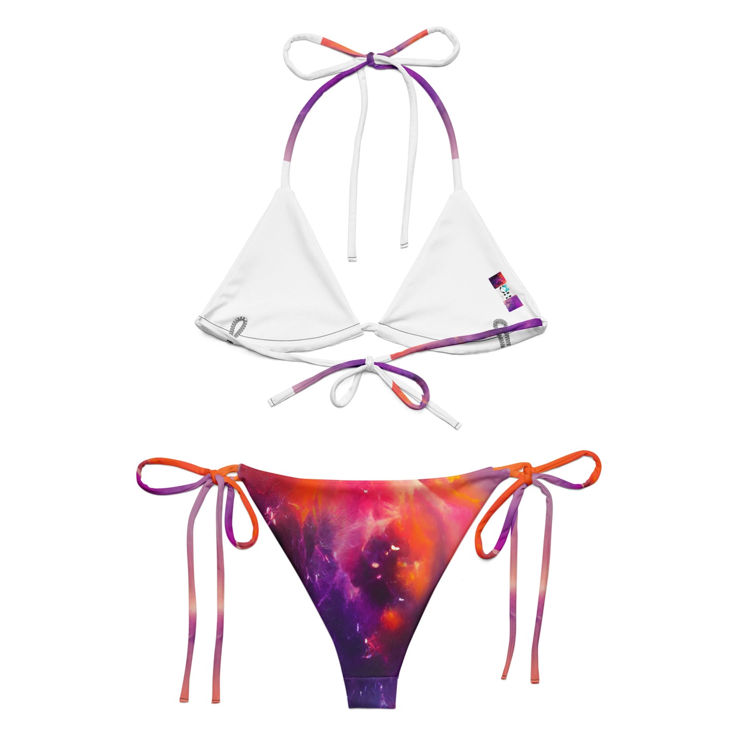 Bikini de hilo reciclado con estampado integral