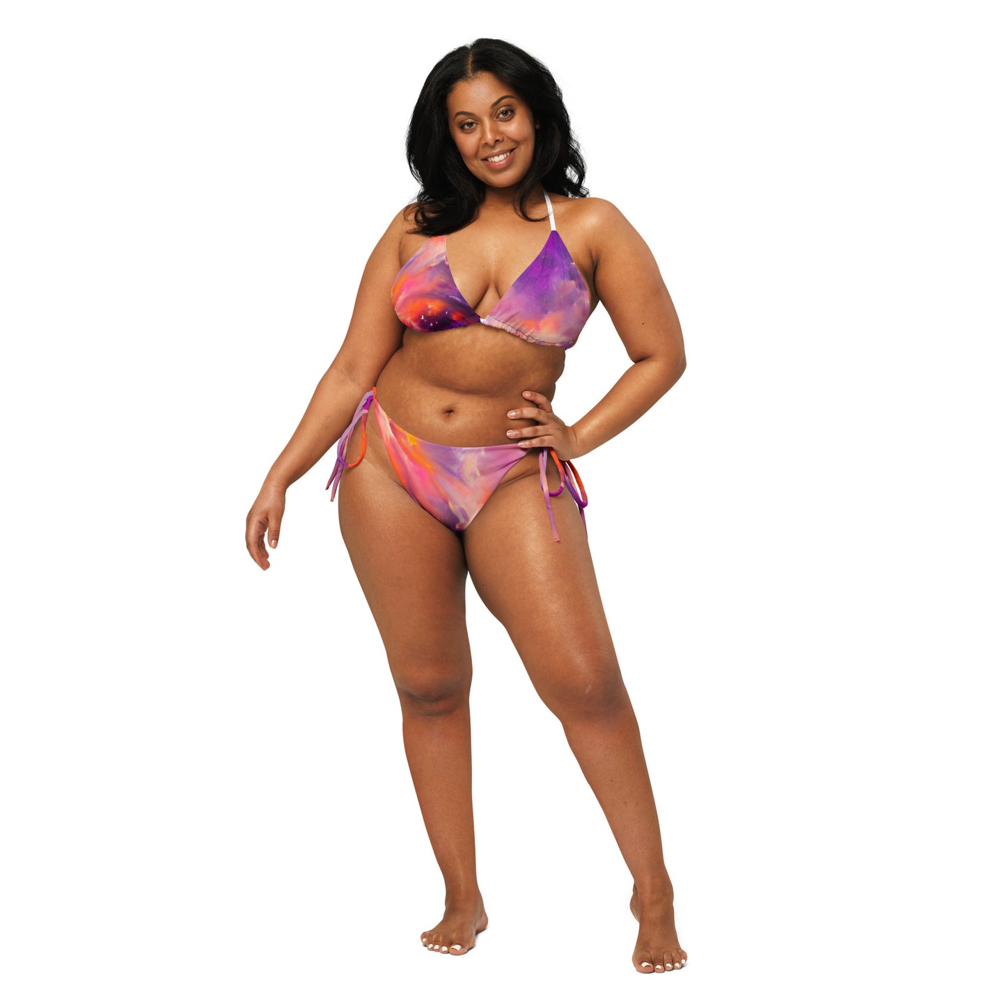 Bikini de hilo reciclado con estampado integral