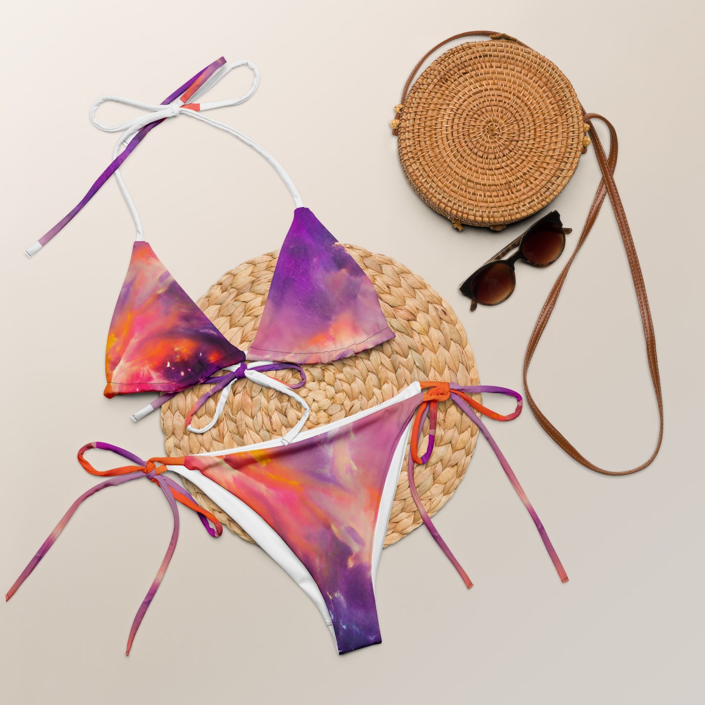 Bikini de hilo reciclado con estampado integral