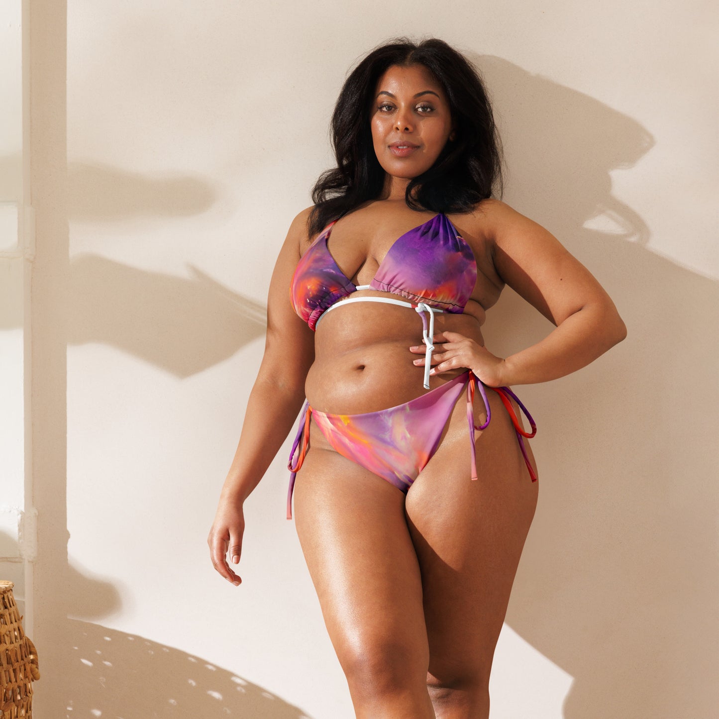 Bikini de hilo reciclado con estampado integral