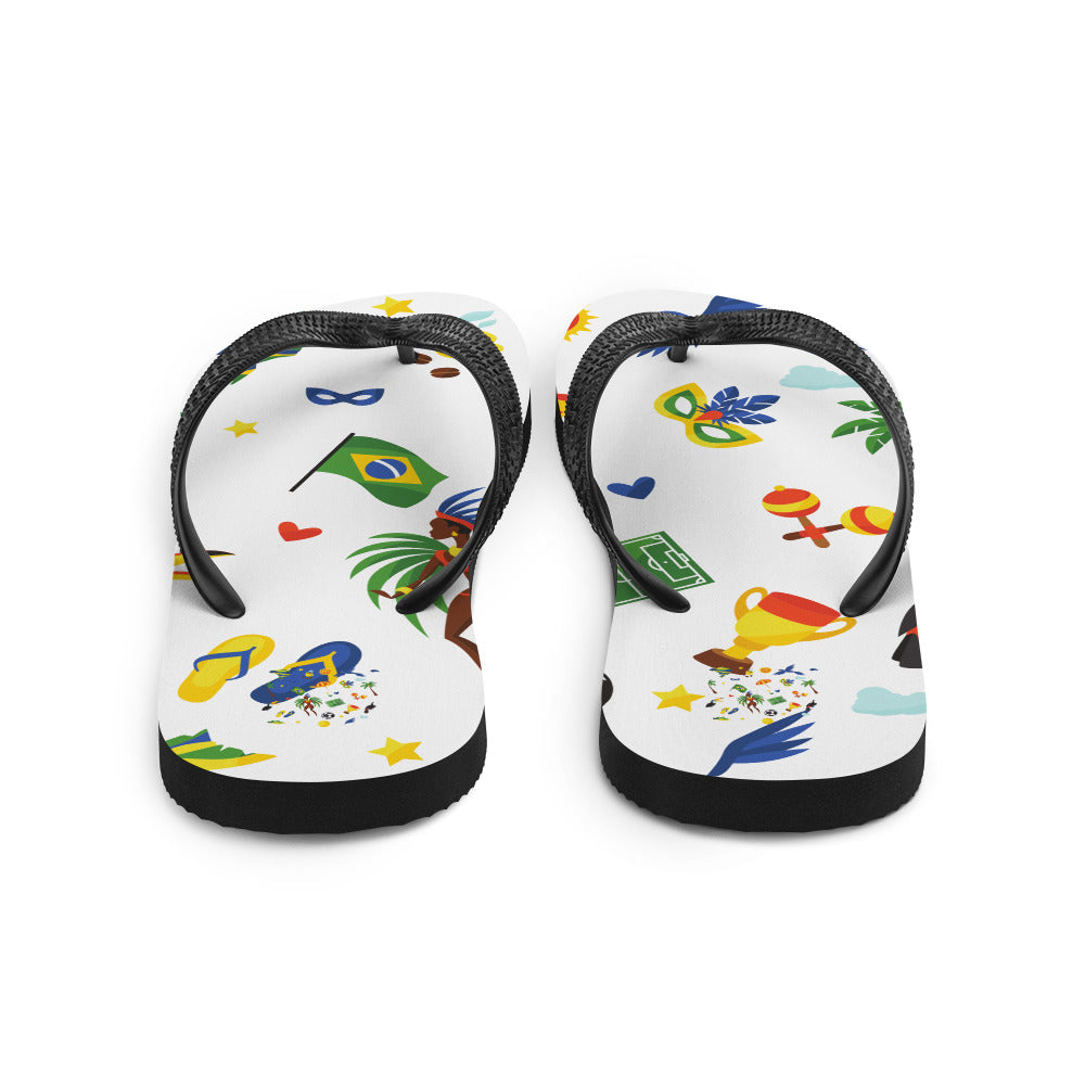 Chanclas con tema de Brasil