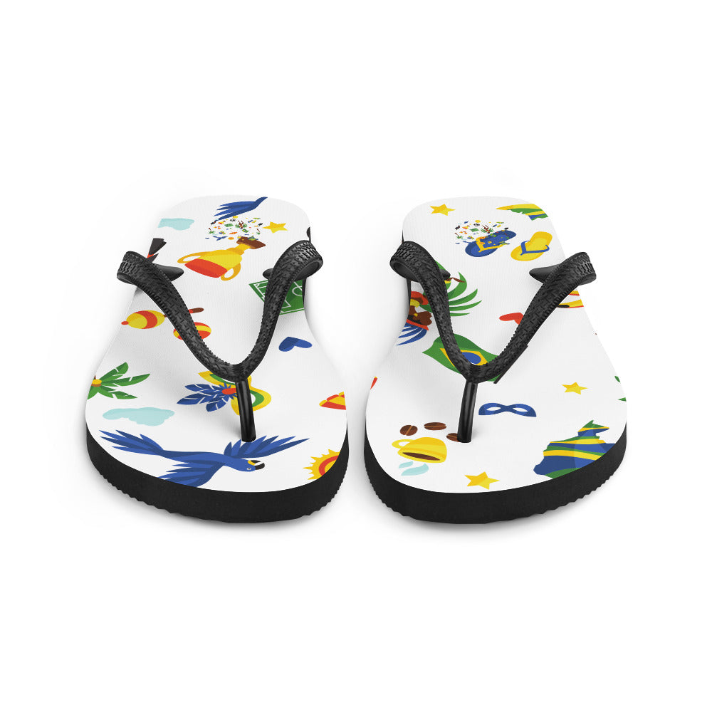 Chanclas con tema de Brasil