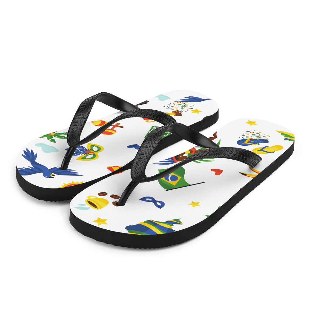 Chanclas con tema de Brasil