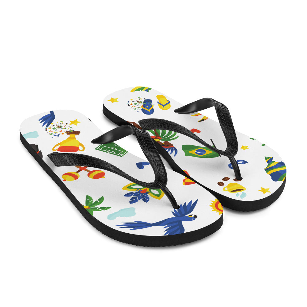Chanclas con tema de Brasil