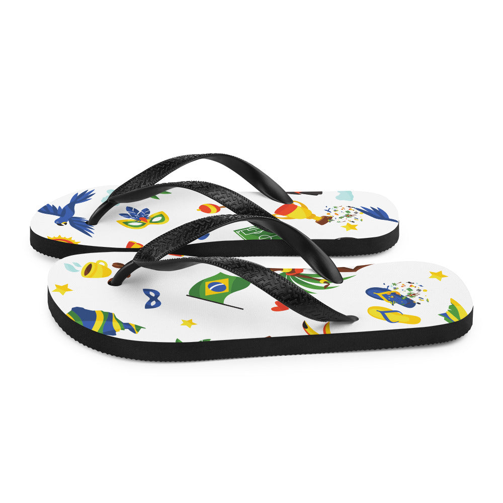 Chanclas con tema de Brasil