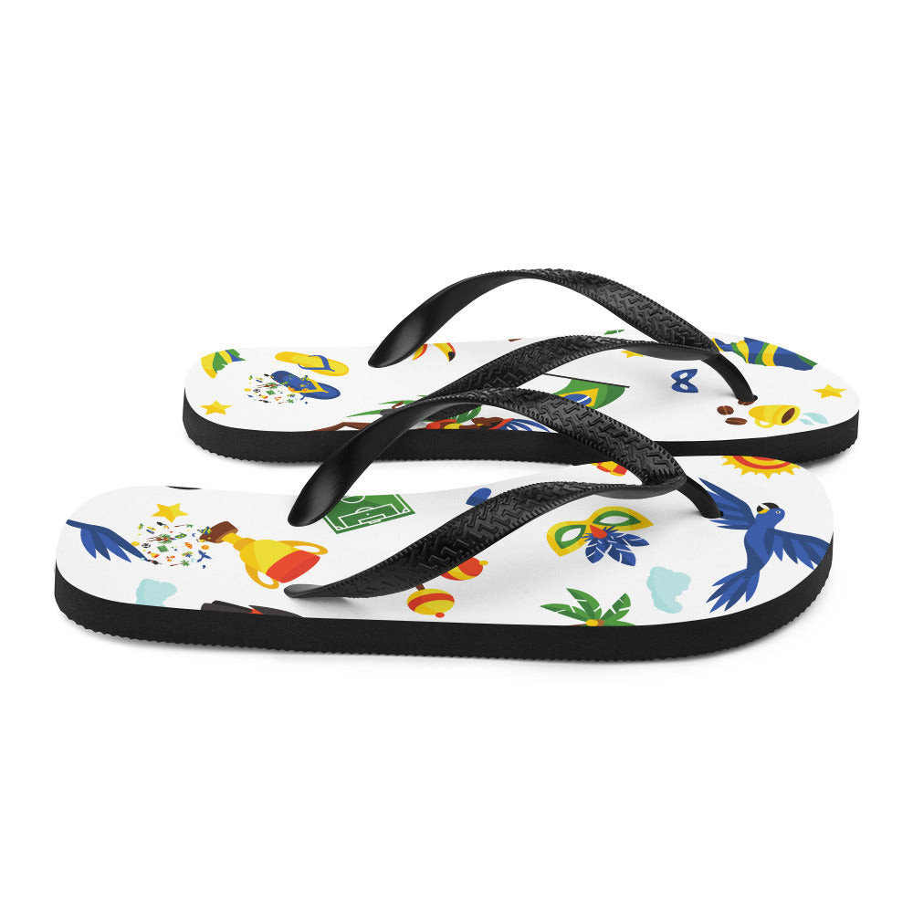 Chanclas con tema de Brasil