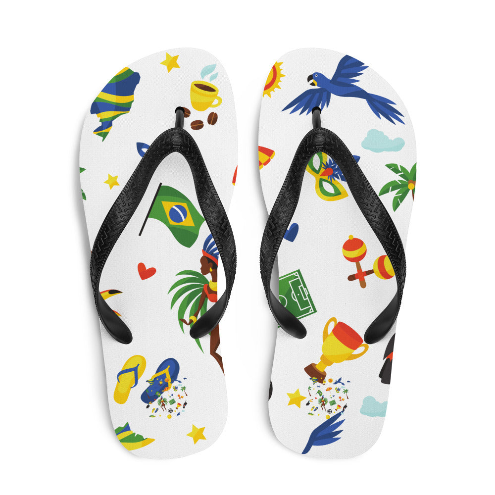 Chanclas con tema de Brasil