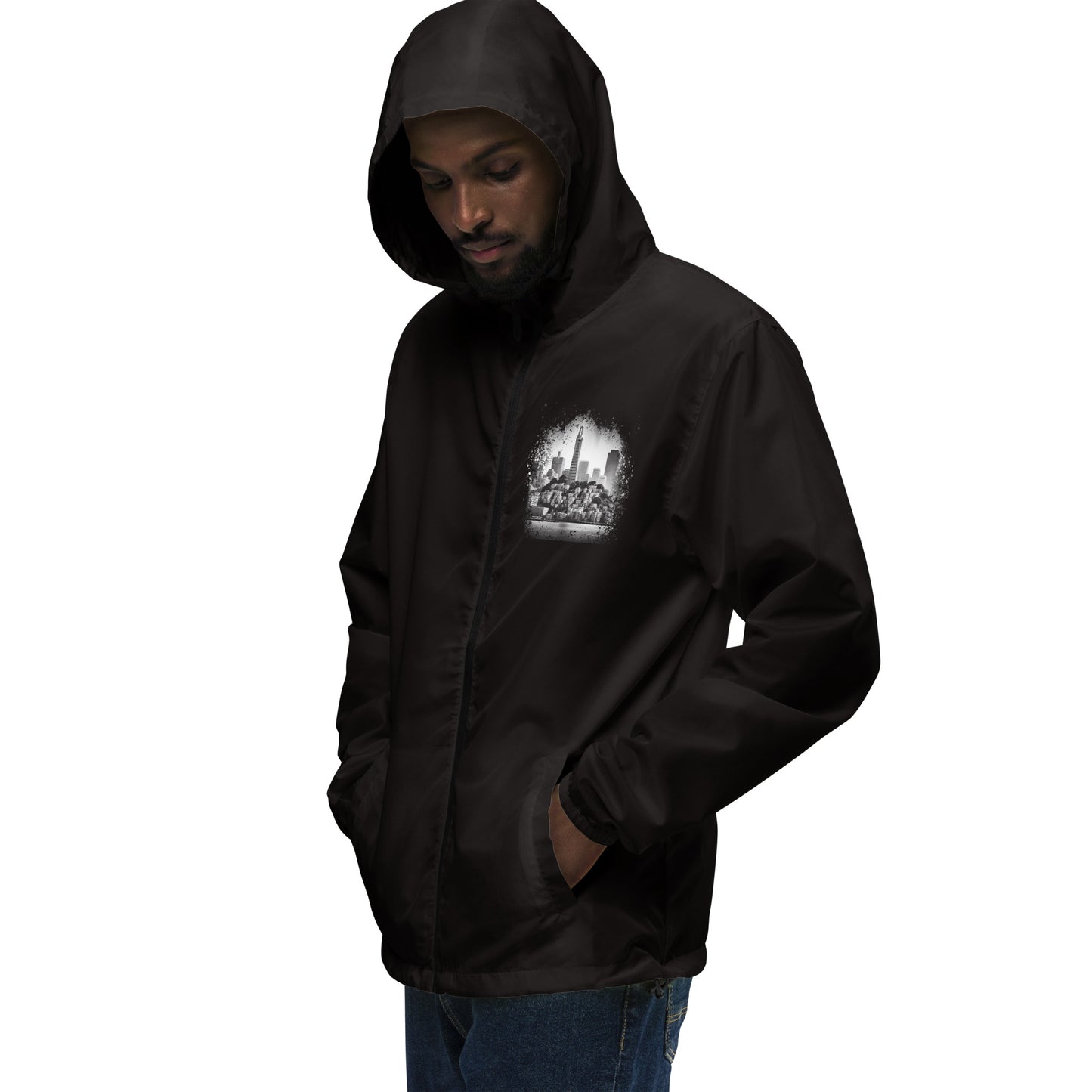 Cortavientos ligero unisex con cremallera.
