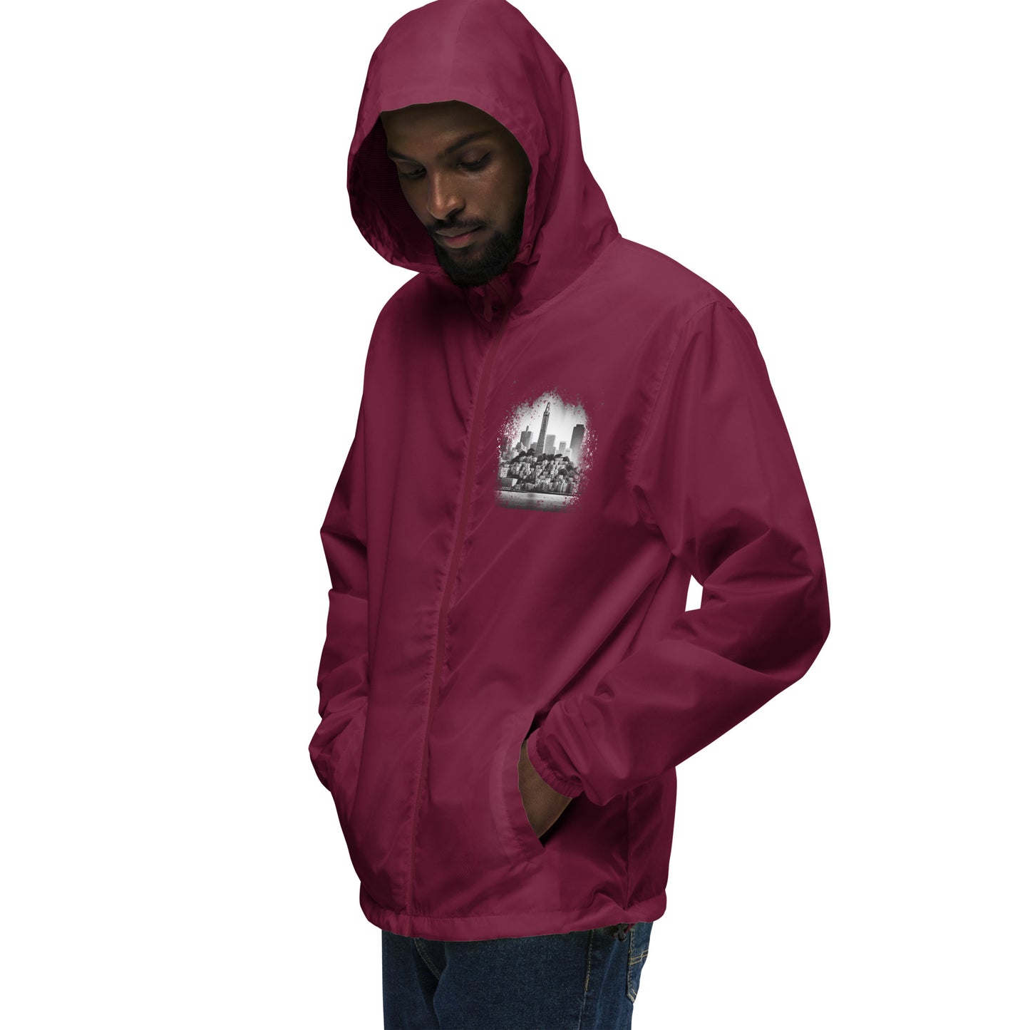 Cortavientos ligero unisex con cremallera.