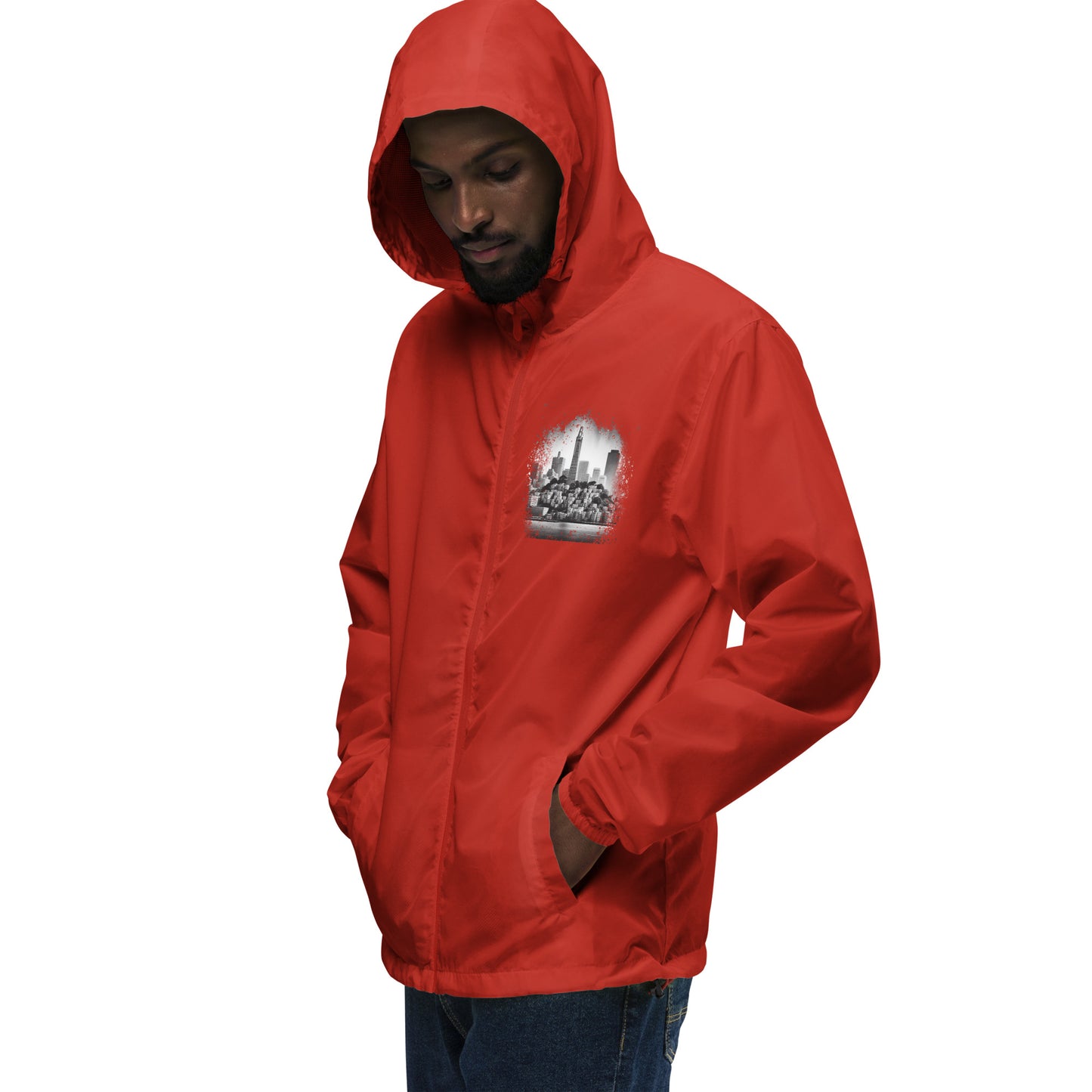 Cortavientos ligero unisex con cremallera.