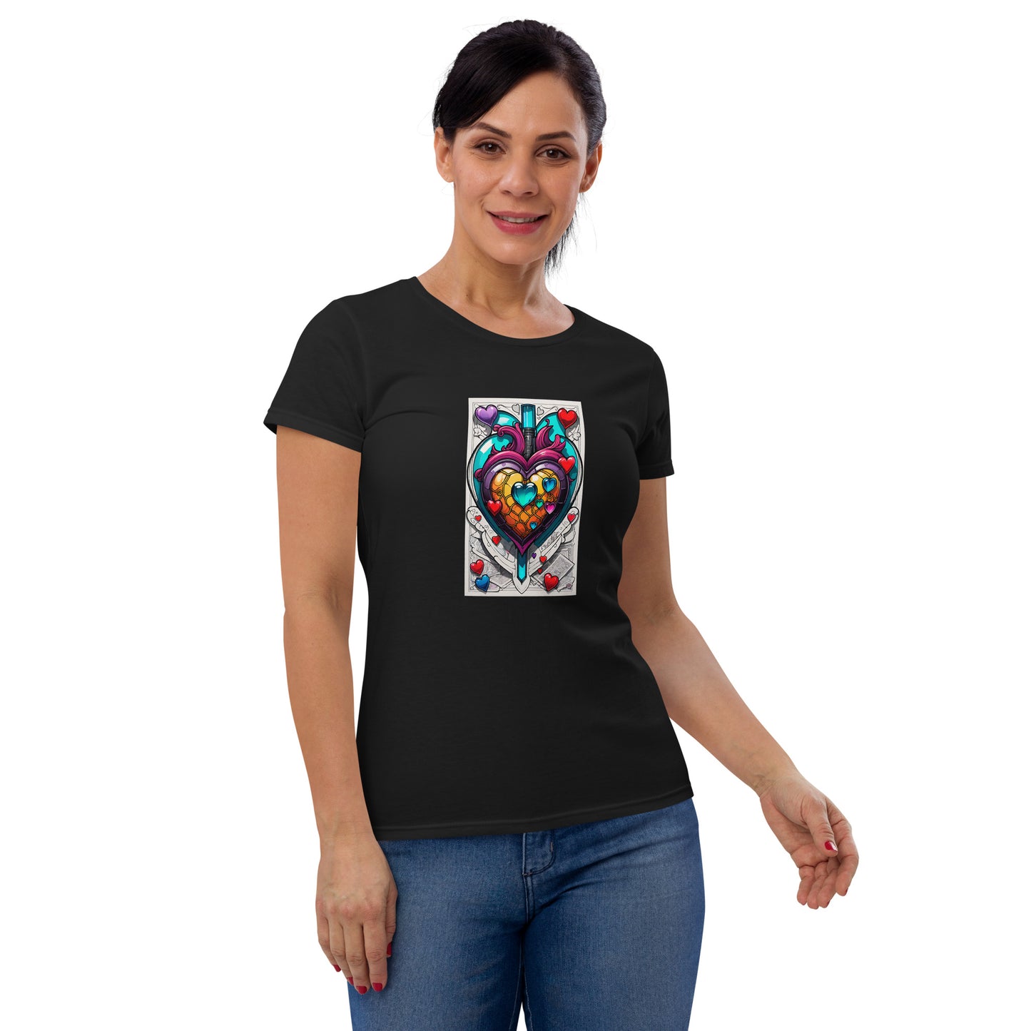 Camiseta de manga corta para mujer.