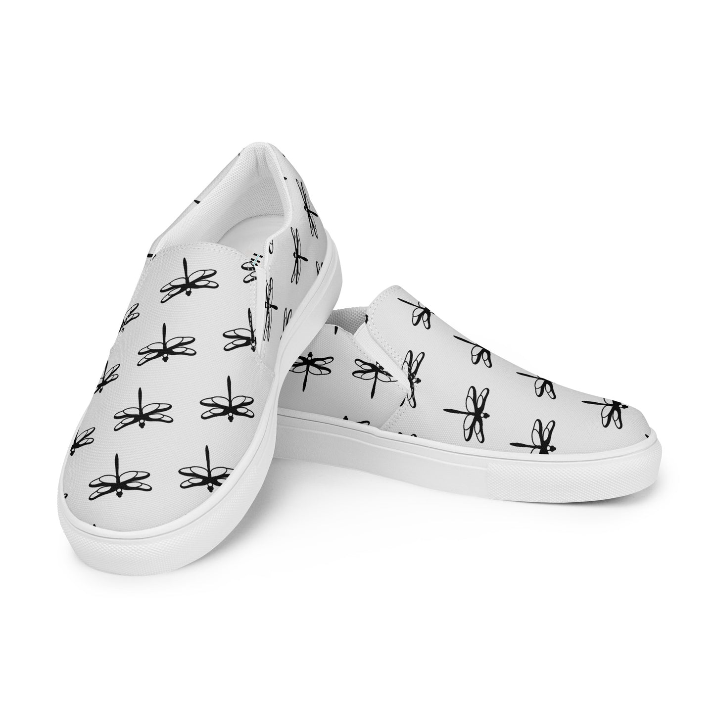Zapatos de lona sin cordones para mujer.