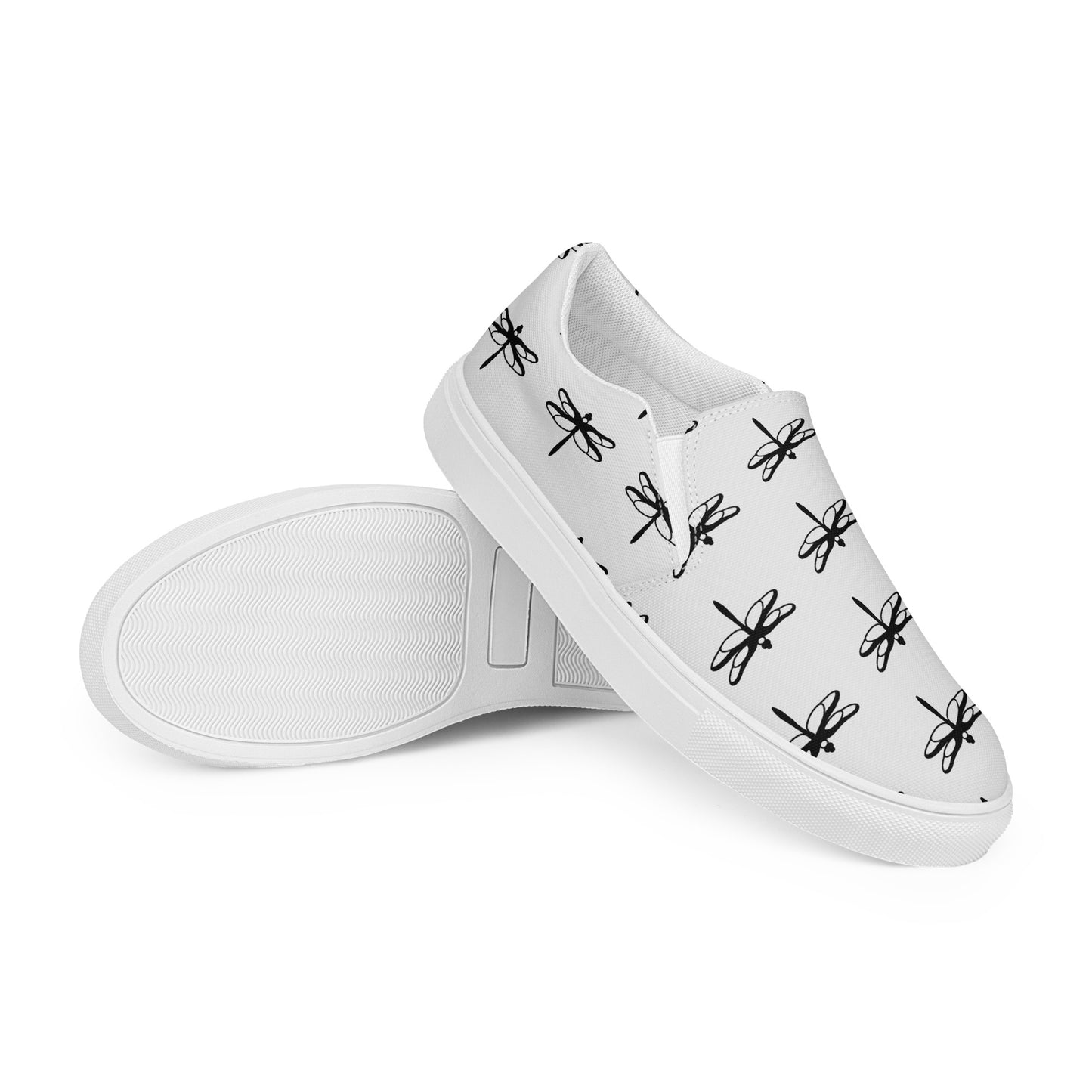 Zapatos de lona sin cordones para mujer.