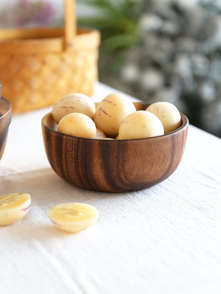 Acacia wooden bowl tableware