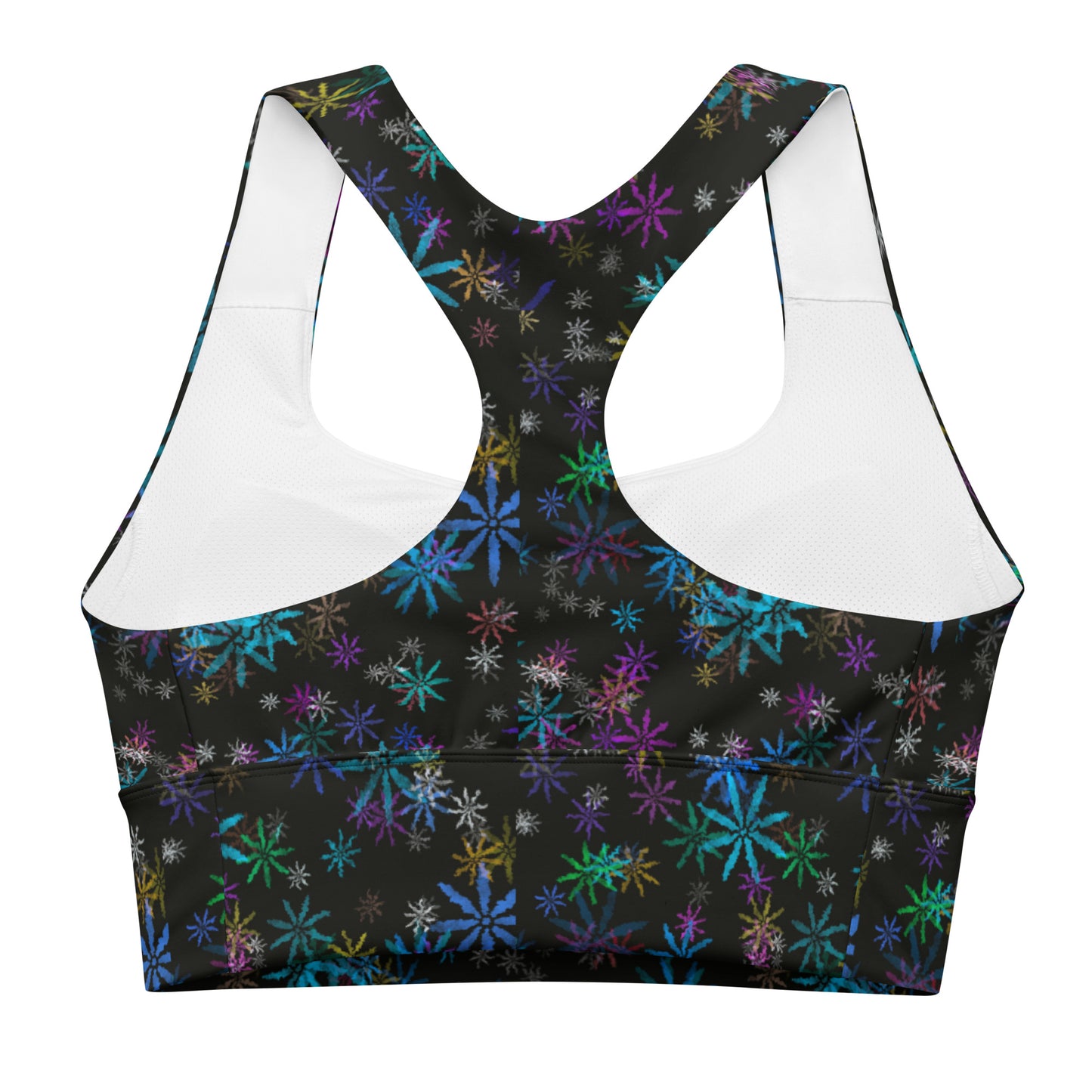 Multi Flower Longline sports bra