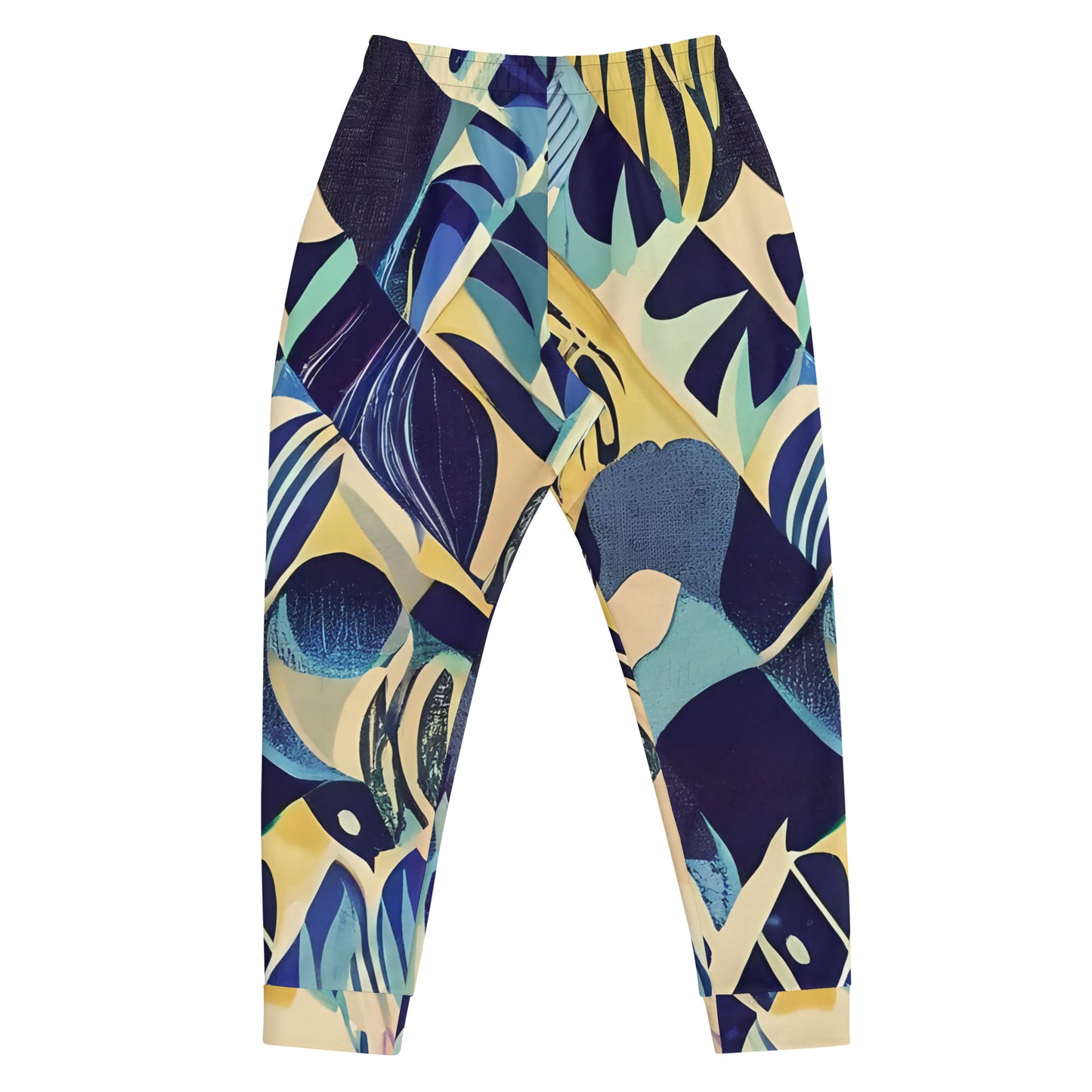 Blue and Yellow Abstract design Joggers