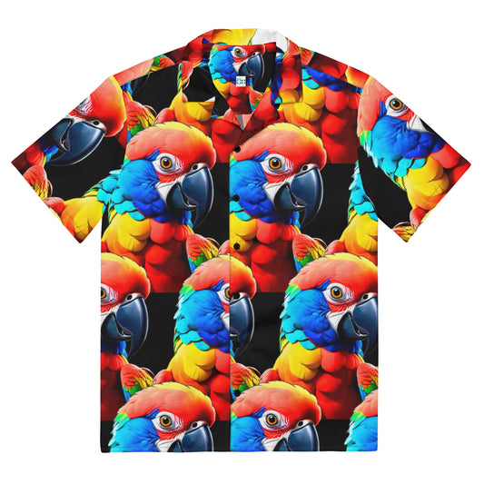 Parrot button shirt unisex