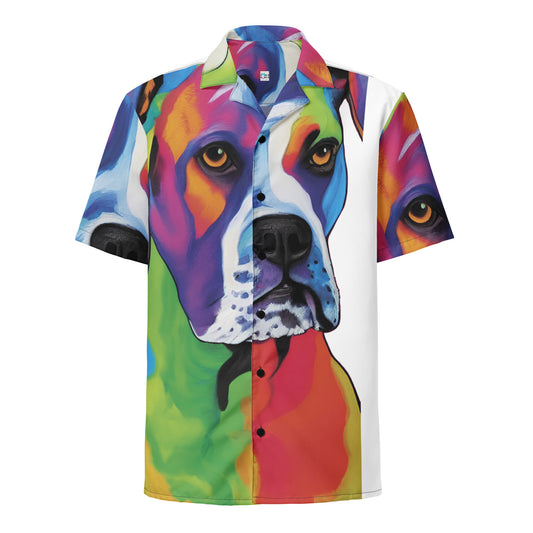 Pitbull Print Unisex button shirt