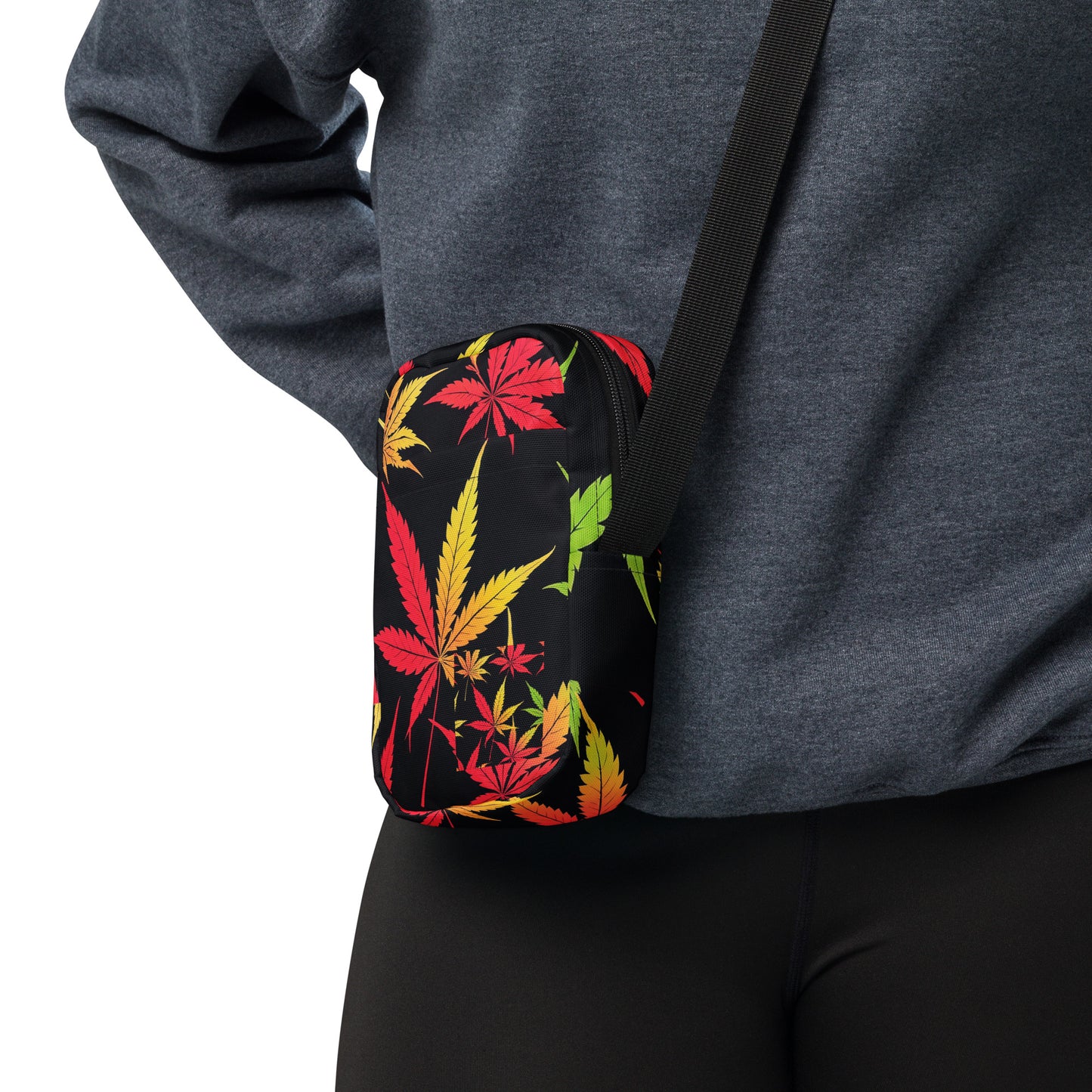 Organic leaf crossbody bag