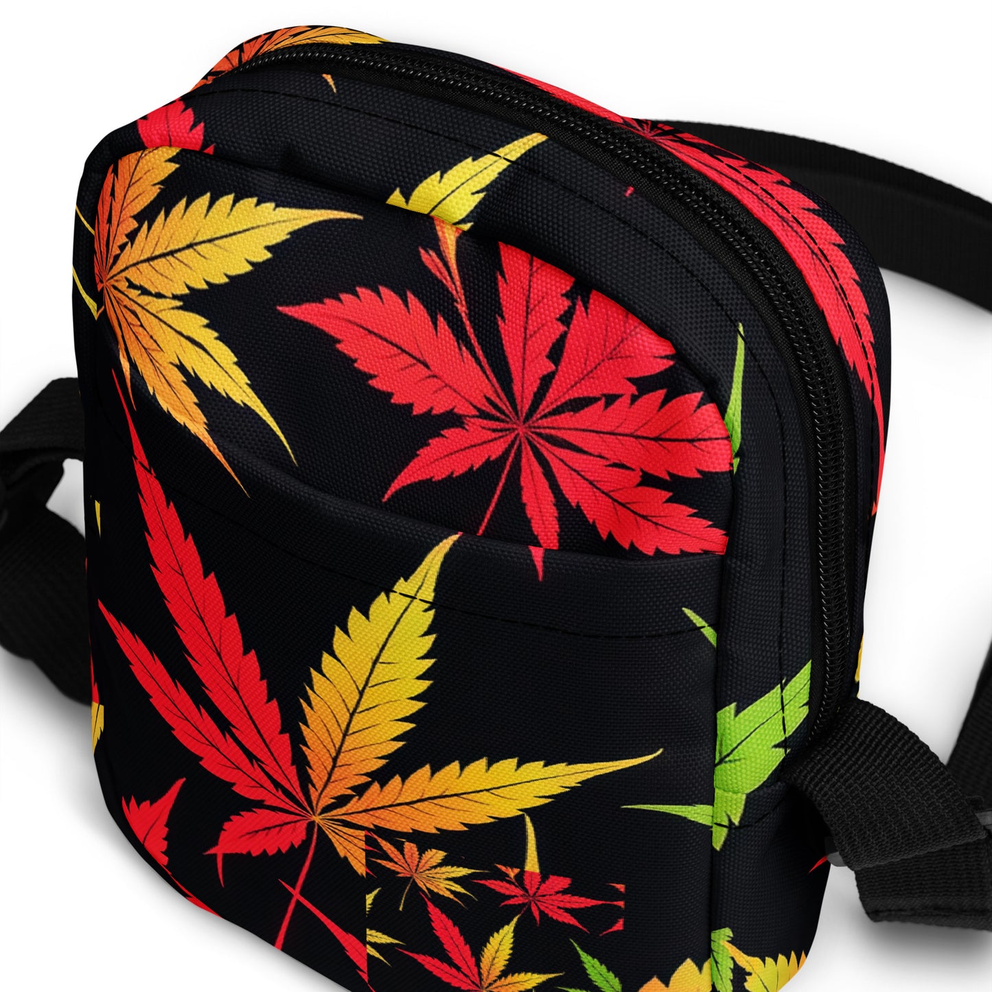 Organic leaf crossbody bag