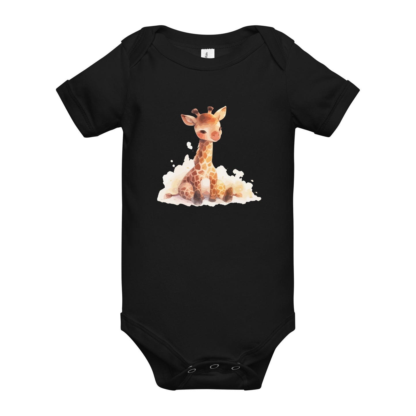 Baby giraffe short sleeve one piece