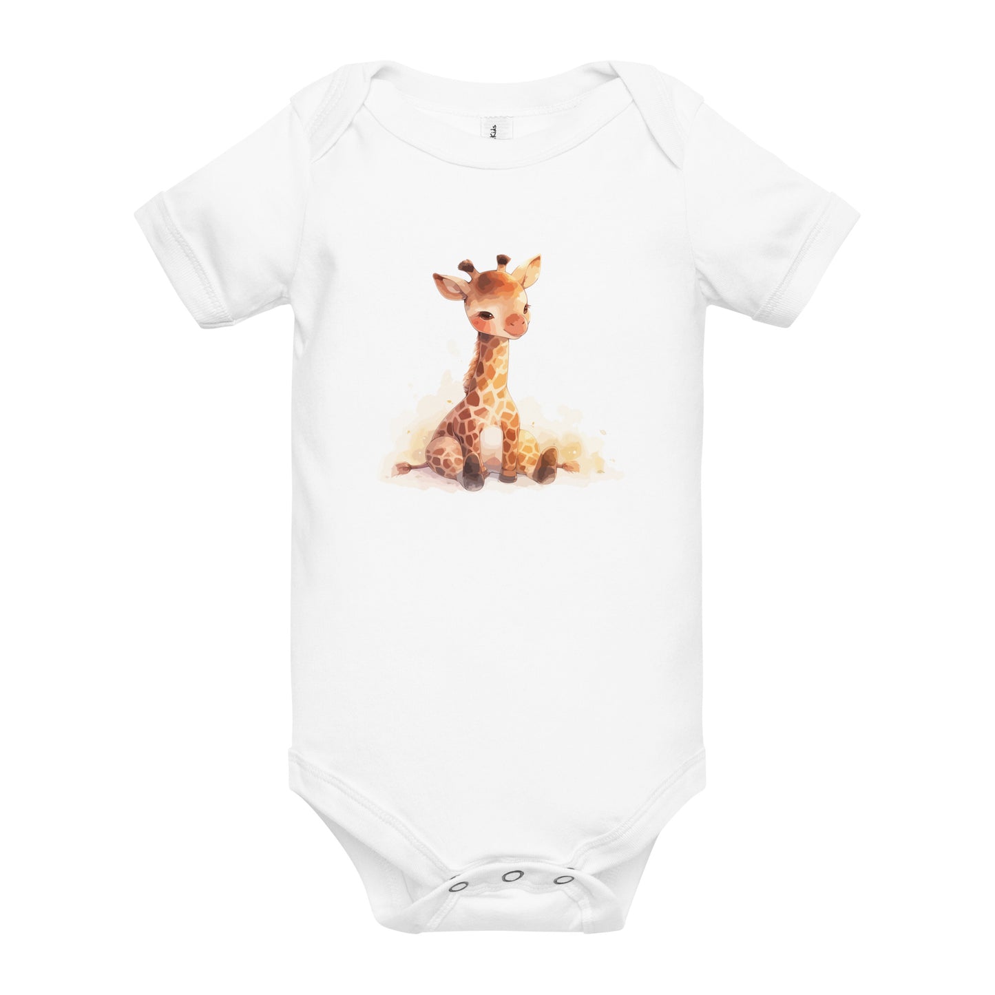 Baby giraffe short sleeve one piece