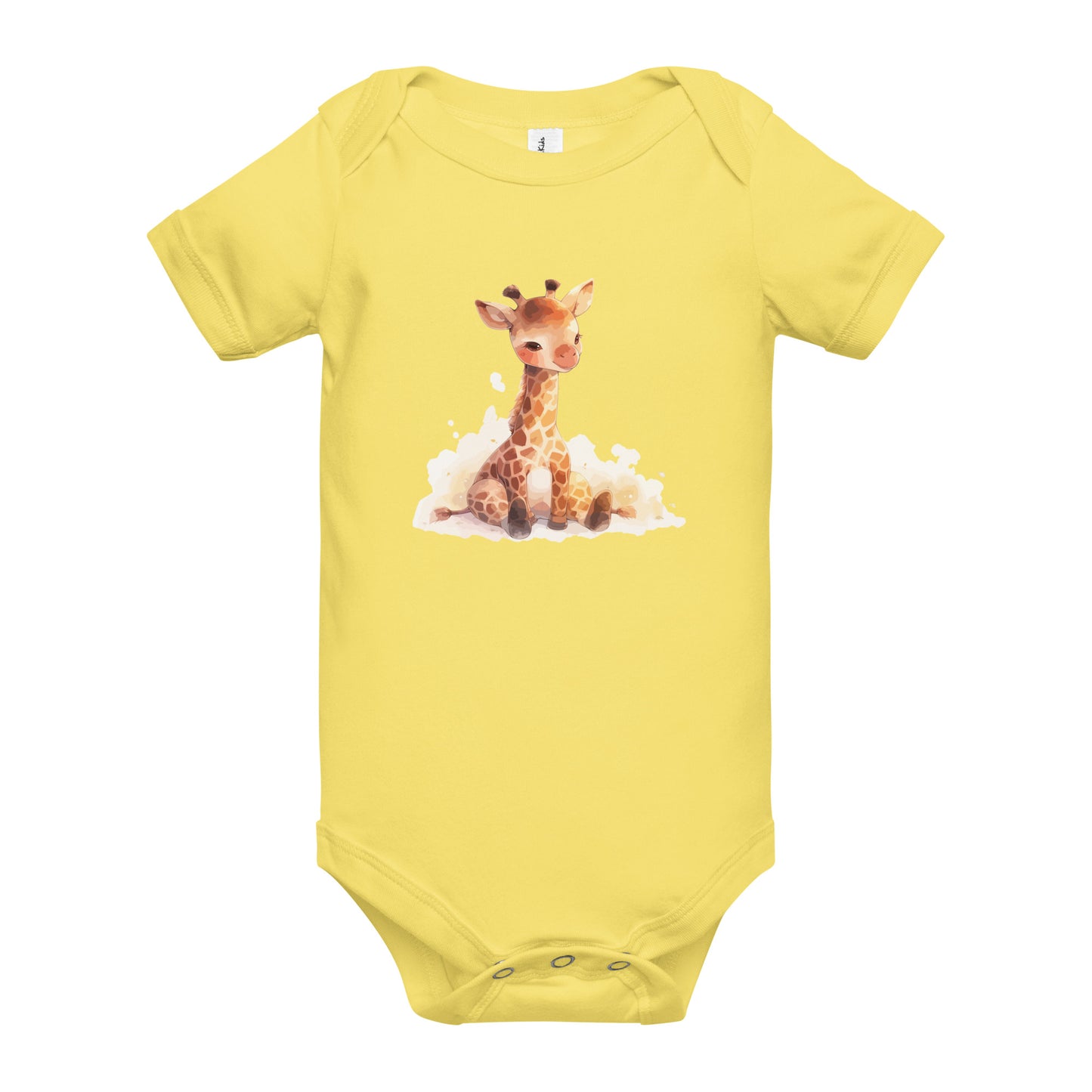 Baby giraffe short sleeve one piece