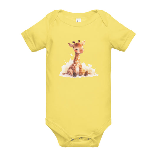 Baby giraffe short sleeve one piece