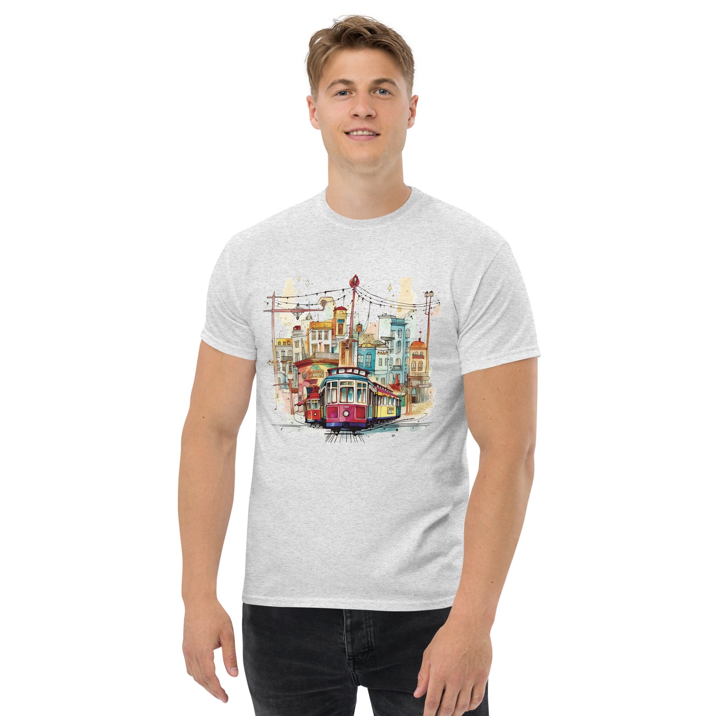 San Fran watercolor Men's classic tee