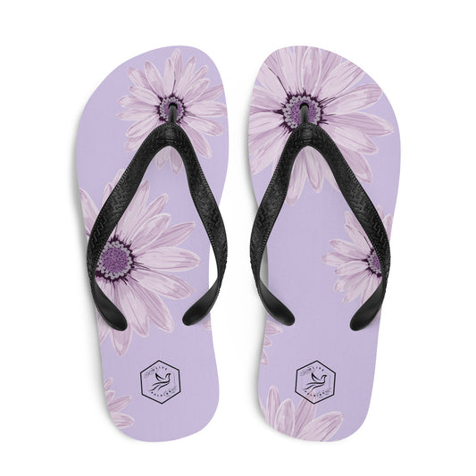 Flower Lavender Flip-Flops